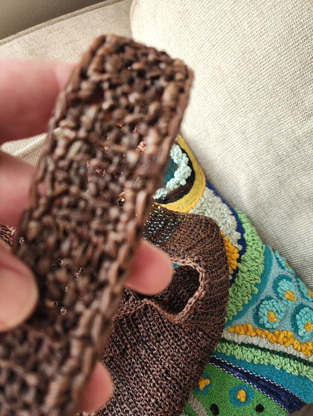 Helen Kaminski Brown Woven Crossbody Tote - Picture 9 of 12